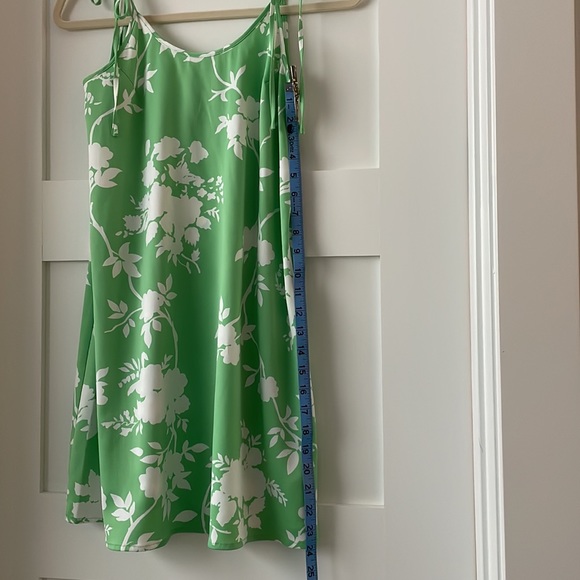 Urban outfitters, green, white flower, slip dress - Picture 5 of 5